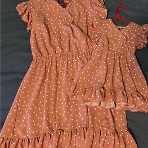 Charming Polka Dot Casual Dress - Brown